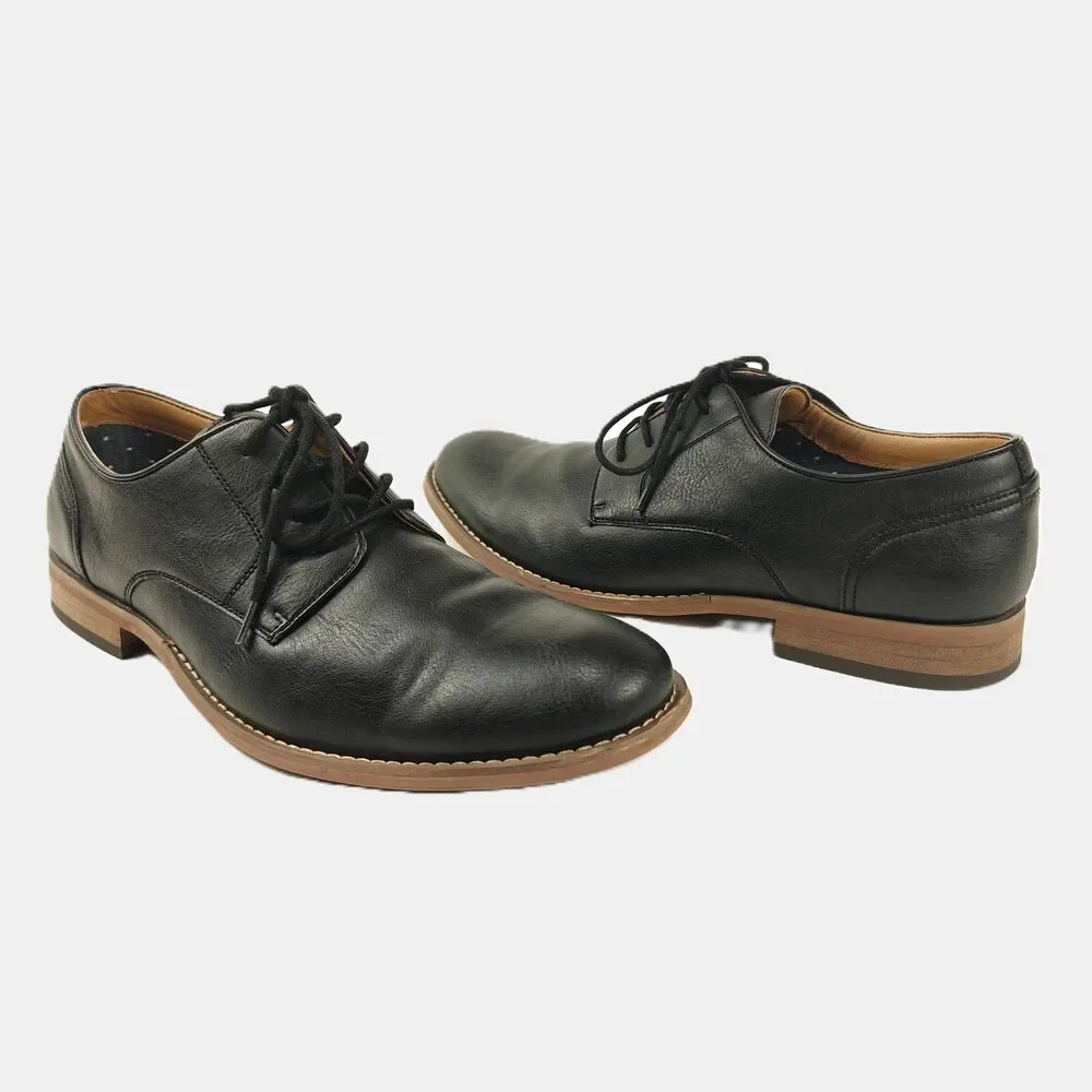 Hawker Rye Men’s Vegan Leather Derby Dress Shoes Size 12 Lace Up Casual Work